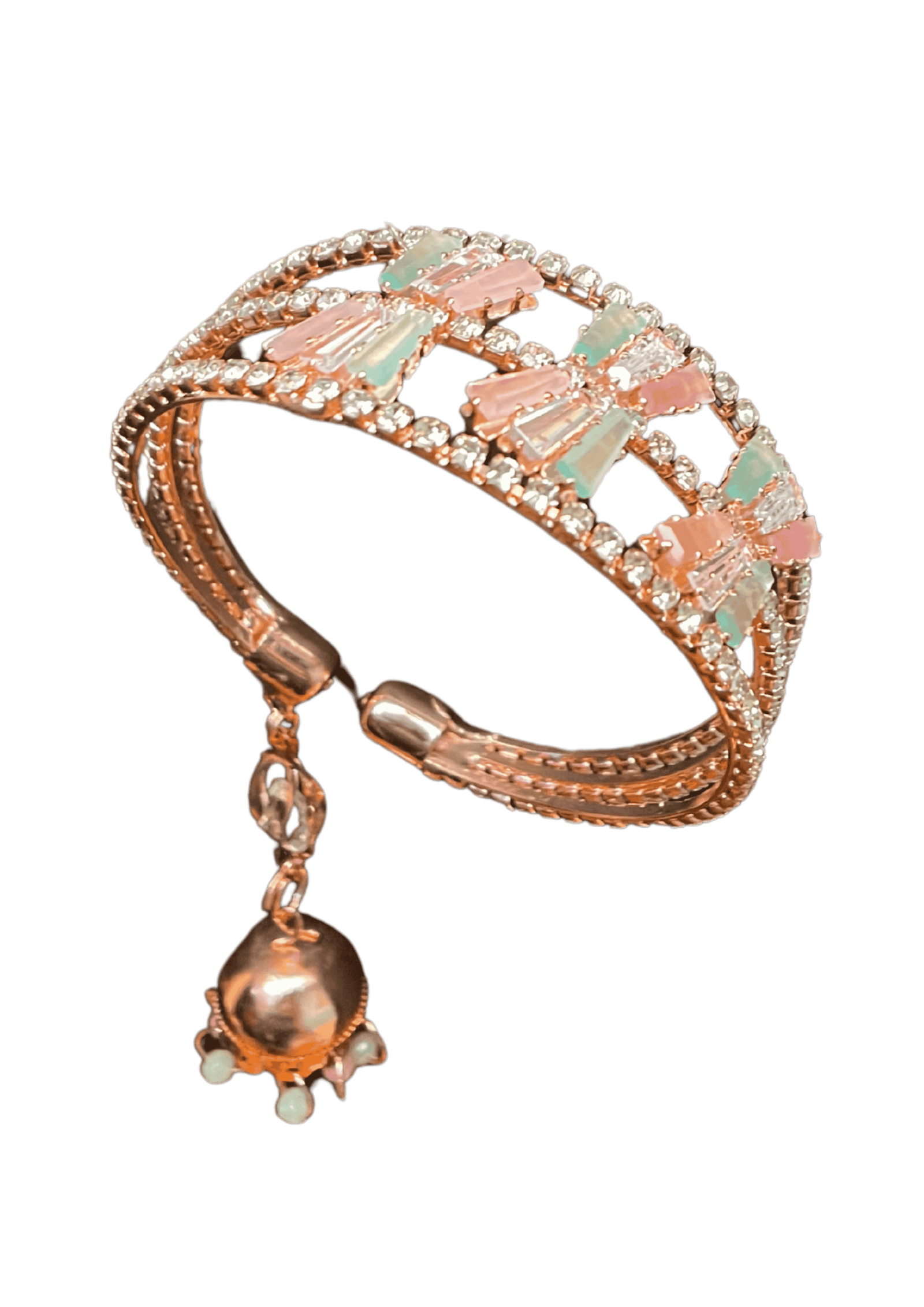 Pastel Stones & Hanging Charm Bracelet